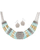 Silver-tone Gold-tone & Blue