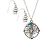 Tree of Life Live Laugh Love Every Moment Inspirational Necklace & Earring Set