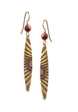 Silver Forest Antique Sunrise Dangle Gold-tone Earrings Ne-0670