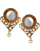 Shell in Filigree with a Triangle Shape on Surgical Steel Earrings by Silver Forest