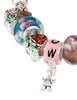 MOM Theme No 1 Mom Child & Heart Charm Bracelet with Lobster Heart Closure