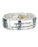Mom & Daughter Abraham Lincoln Inspired Mothers Prayer Hammered Stretch Bracelet by Jewelry Nexus