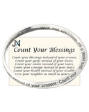 Count Your Blessings Inspirational Words Bangle Bracelet By Jewelry Nexus