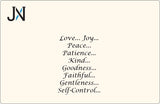 Love Joy Peace Patience Kindness Goodness Faithfulness Gentleness Self-control Twist Bangle Bracelet