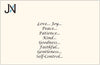 Love Joy Peace Patience Kindness Goodness Faithfulness Gentleness Self-control Twist Bangle Bracelet