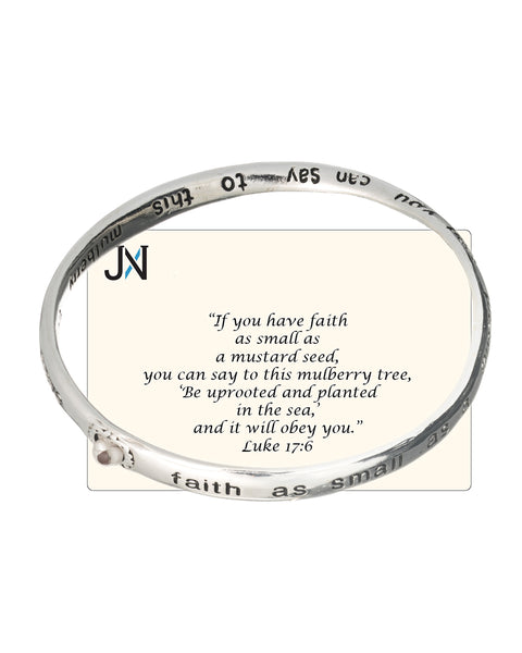 Seed of Faith - Luke 17:6 Inspirational Bangle If you have faith as small as a mustard seed