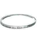 Love Twist Engraved Bangle Bracelet by Jewelry Nexus Love as though you have never been hurt before