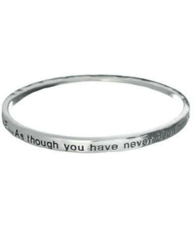 Love Twist Engraved Bangle Bracelet by Jewelry Nexus Love as though you have never been hurt before