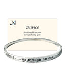 Dance Twist Engraved Bangle Bracelet by Jewelry Nexus 