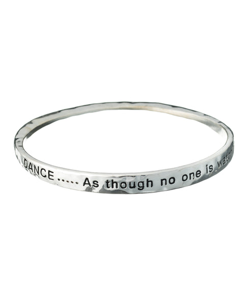 Dance Twist Engraved Bangle Bracelet by Jewelry Nexus 
