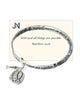 Matthew 19:26 Inspirational Hammered Fish Engraved Bangle Bracelet With God all things are possible