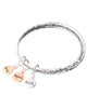 Lord's Prayer Faith Hope Love Charm Twist Bangle Inspirational Heavenly Father Bracelet