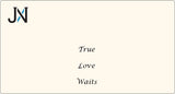 True Love Waits Charm Engraved Twist Bangle Bracelet with Inspirational Card by Jewelry Nexus