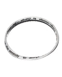Silver-tone Serenity Prayer Engraved Twist Bangle Bracelet Prayer Card SERENITY COURAGE WISDOM