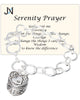 Serenity Prayer Filigree Engraved Magnetic Box & Prayer Message Toggle Bracelet Prayer Card