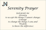 Serenity Prayer Engraved Cross & Mustard Seed Charm Stretch Bracelet by Jewelry Nexus