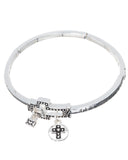 Inspirational Prayer Cross Charm Bracelet with a Prayer Card by Jewelry Nexus