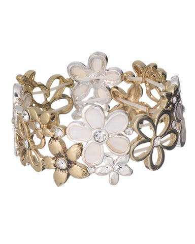 Shell Flower Designer Bracelet By Jewelry Nexus