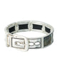 Abalone Silvertone Belt Stretch Bracelet by Jewelry Nexus