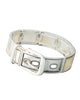 Abalone Silvertone Belt Stretch Bracelet by Jewelry Nexus