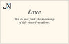 Love Heart Charm Theme Bracelet "We do not find the meaning of life by ourselves alone"