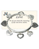 Love Heart Charm Theme Bracelet "We do not find the meaning of life by ourselves alone"