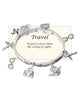 Travel Theme Charm Bracelet "Travel is more than the seeing of sights" - Jewelry Nexus