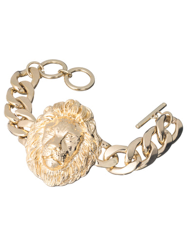 Lion Head Theme Designer Toggle Bracelet by Jewelry Nexus