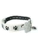 Dog Paw Charm Crystal Double Strand Bracelet 
