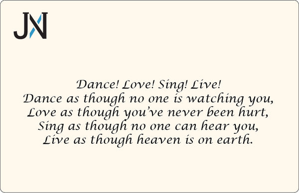 Dance Charm Twist Love Sing Live Heaven Bracelet Inspirational Card by Jewelry Nexus