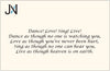Dance Charm Twist Love Sing Live Heaven Bracelet Inspirational Card by Jewelry Nexus