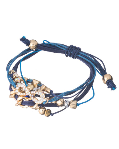 Infinity Multi Layer Friendship Goldtone Adjustable Bracelet by Jewelry Nexus