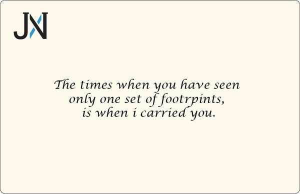 Foot Print Charm Stretch When Seen I Carried You Bracelet Inspirational Card by Jewelry Nexus