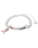Pink Ribbon Charm Chain Bracelet by Jewelry Nexus 