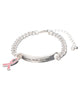 Pink Ribbon Charm Chain Bracelet by Jewelry Nexus "Faith Hope Courage"