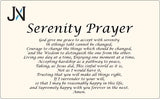Hammered Cross Serenity Prayer Engraved with Imitation Pearl & Crystal Bracelet by Jewelry Nexus