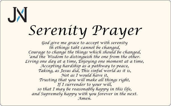 Hammered Cross Serenity Prayer Engraved with Imitation Pearl & Crystal Bracelet by Jewelry Nexus
