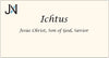 Ichtus Prayer Engraved with Imitation Pearl & Crystal Bracelet "Jesus Christ Son of God Savior"