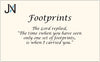 Footprints in the Sand Inspirational Hammered Cuff Bracelet with Prayer Card by Jewelry Nexus