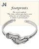 Footprints in the Sand Inspirational Hammered Cuff Bracelet with Prayer Card by Jewelry Nexus