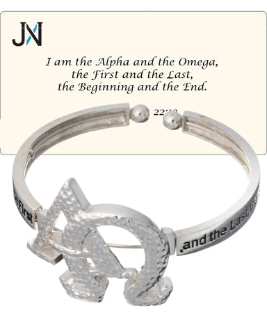 The Lord's Prayer Hammered Faux Leather Inspirational Cuff Bracelet with Prayer Card - Jewelry Nexus