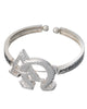 Alpha Omega - Revelation 22:13 Inspirational Hammered Cuff Bracelet & Prayer Card by Jewelry Nexus