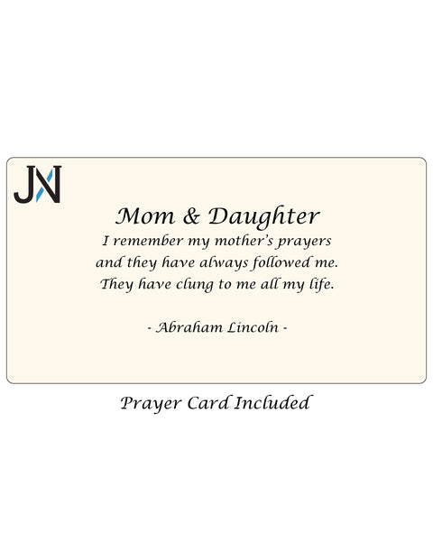 Mom & Daughter Abraham Lincoln Inspired Mothers Prayer Hammered Stretch Bracelet by Jewelry Nexus