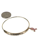 Pink Ribbon Adjustable Bracelet 