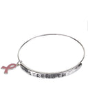 Pink Ribbon Adjustable Bracelet 