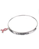 Pink Ribbon Adjustable Bracelet "Color of Strength Symbol of Hope Sign of Victory" by Jewelry Nexus