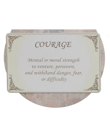 Pink Ribbon "Courage" Adjustable Bracelet "Mental or Moral Strength to Venture.... " - Jewelry Nexus