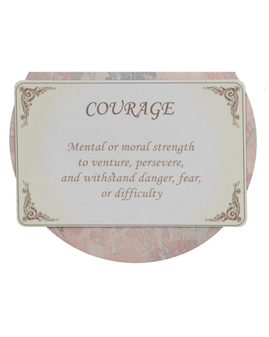 Pink Ribbon "Courage" Adjustable Bracelet "Mental or Moral Strength to Venture... " by Jewelry Nexus