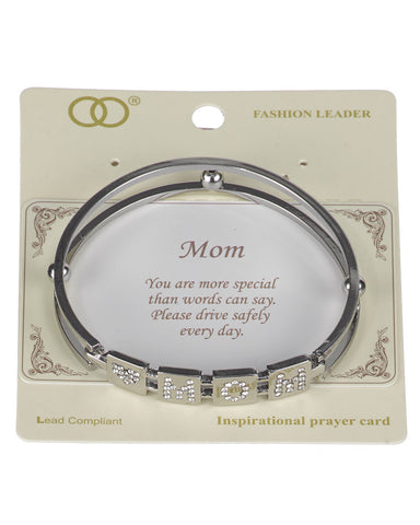 Mom's Safety Prayer Inspirational Bracelet with Prayer Card - Jewelry Nexus
