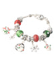 Snowman Santa Clause It's Christmas Snow Flake Charm Bracelet by Jewelry Nexus